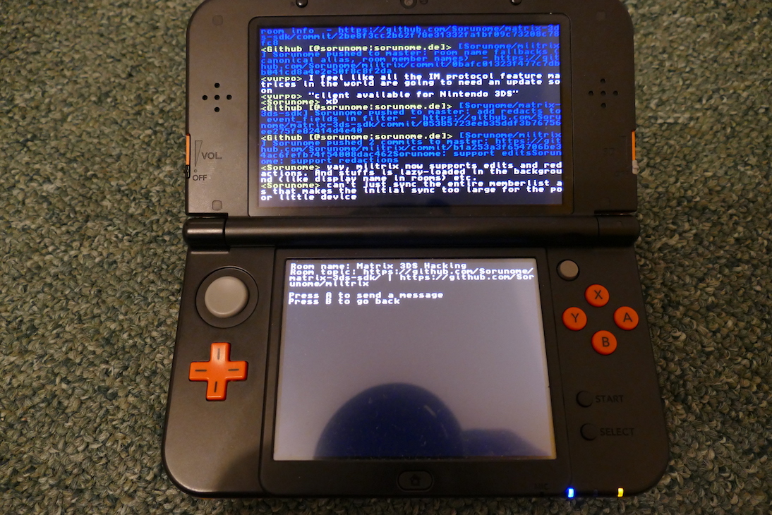 miitrix client running on 3DS